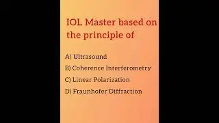 IOL Master is based on the principle of .. Ophthalmology and Optometry multiple Choice Questions