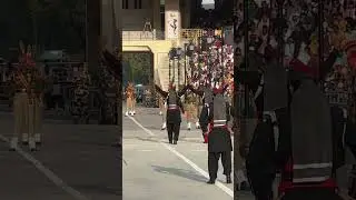 India Pakistan Actions face to face - Beating Retreat Ceremony at Attari Wagah Border #shorts
