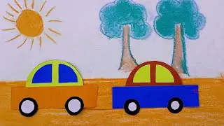 | Fun DIY ProjectMake a Moving Paper Car Using a Stick | DIY  Car Projects 