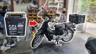 Замена аккумулятора мотоцикла Honda Super Cub 110