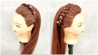 new side open hairstyle for girls|| creative side partition hairstyle #hairtutorial