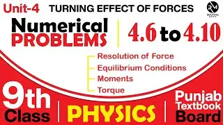 Chapter 4- Numerical (4.6 to 4.10) Solution in Urdu | Physics class 9 | Basic Physics | Class 9th