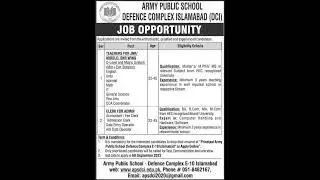 APS Islamabad Jobs||Jobs in DCI / APS