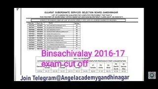 Binsachivalay cut off 2016-17 exam | binsachivalay office assistant cut off previous exam