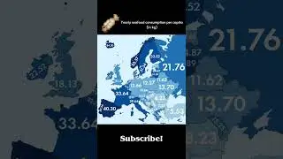 Seafood consumption by country 🐟 #map #europe #fishing #shorts