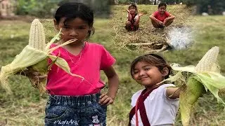 Yummy - Smart Kids Fire Roasted Corn | Cooking skill | Lida Food