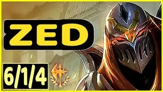 ZED VS KATARINA - 6/1/4 KDA MID GAMEPLAY GRANDMASTER I