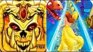Golden Run vs Princess Run Temple Dragon Escape