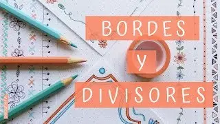 BORDES, DIVISORES Y MÁRGENES para CUADERNOS 🌼 MÁRGENES FÁCILES para APUNTES BONITOS