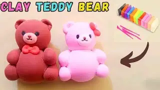 Handmade clay Teddy Bear| DIY No Bake |Simple and easy clay Teddy Bear ||