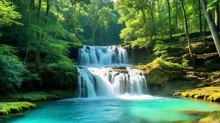 River Stream and Light Piano Harmony for Sleep and Emotional Serenity