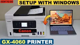 Обзор настройки ноутбука/ПК на базе Windows для Canon MAXIFY GX4060, беспроводной печати и сканирования.