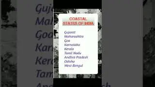 Coastal states of India #noorlearning #shortsfeed