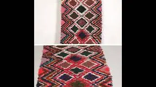Handmade boucherouite berber rug