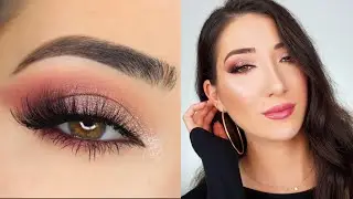 SPARKLY CRANBERRY SMOKEY CAT EYE MAKEUP TUTORIAL