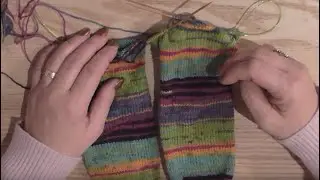 Ponožky na kruhové jehlici, jak se plete pata, opakování - Škola pletení a háčkování #Katrincola