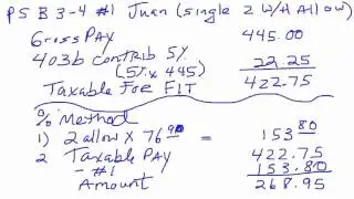Using the Percentage Method to calculate federal withholding