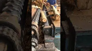 Wood veneer peeling work style in machine part 137 #viral #machine #wood #wooddesigner #shorts