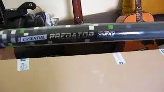 Unpacking Decathlon fishing line, rod and reel.