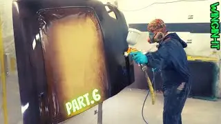 Balls deep in VW juice...prepping and painting as well #spray #paint #body #gun #repair #tools #shop