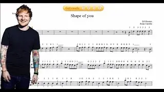 Ed Sheeran - Shape Of You - violin and guitar score PARTITURA VIOLÍN-GUITAR