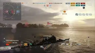 Первая игра в Atago B &mdash; обзор трансляции World of Warships Legends