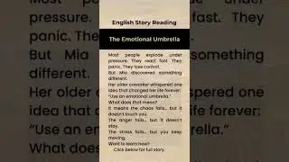 English Story 📖 The Emotional Umbrella #englishreading #englishgrammar #shorts
