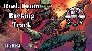 Rock Drum Backing Track 142 BPM | Fast Rock Pulse | Royalty Free Drum Loop