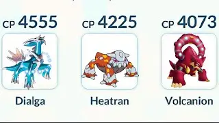 DIALGA, HEATRAN, VOLCANION 