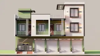 17 By 45 निचे चार दुकान ऊपर मकान ,Niche Dukan Upar Makan Ka Naksha,Dukan Or Ghar Ka Naksha