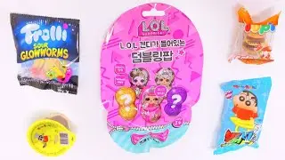 트롤리 젤리 , 짱구 사탕 반지 , 햄버거 젤리 🌈 다양한 간식 열어보기 🛒 Some Lot's of Candies 🍬