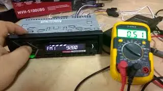 Pioneer MVH-S100UBG, тестирование потребления