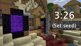 Minecraft Beaten in 3:26 (set seed speedrun)