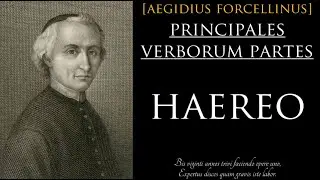 [Aegidius Forcellinus]: Latin verbs. Haereo.