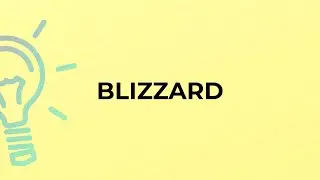 What is the meaning of the word BLIZZARD?