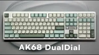 AK68 DualDial | AK68의 후속작 듀얼 다이얼, 말차라떼 색감 맛집 풀배열 키보드 언박싱 & 타건