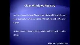 Fix Skype Error 1603