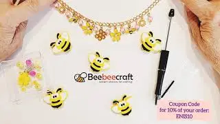 BEEBEECRAFT COLLABORATION TIPS & TRICKS CRAFT WITH ME PROJECT - Bee Themed Pen