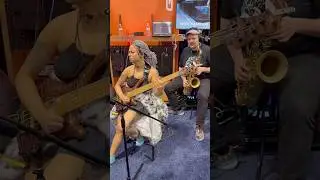 Mohini Dey Bass Solo Moment at Gruv Gear Booth