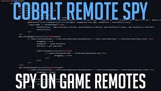 COBALT REMOTE SPY FOR ROBLOX GAMES - LOG REMOTES FOR MAKING EXPLOIT SCRIPTS