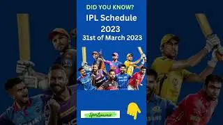 #IPL Schedule #2023  31st of March 2023 #shorts #virat  #video