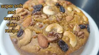 Word easiest supersoft very tasty without sugar dryfruits cake|बिना चीनी केक बनाने का सबसे आसान विधि