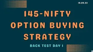 145 Strategy Back test inTamil | Day 1| Nifty option buying | baap of chart