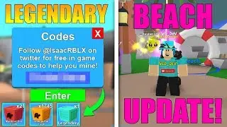 NEW BEACH UPDATE *CODES* IN MINING SIMULATOR! (Roblox)