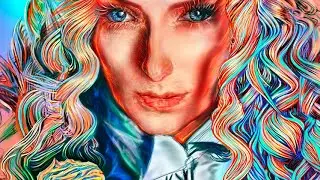Blue Rose 3. Digital Pencil Art. Portait drawing. Illustration. Голубая Роза. Рисование портрета