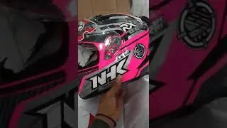 Preview Helm FullFace NHK-RX9 Racer Pink Silver #nhkhelmet