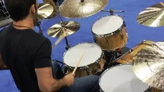 Arthur Rezende drum solo at Namm Show 2015 Anatolian Cymbals