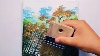 KING ART   TORRENTIAL RAIN IN THE WOODS    N 991  PAINTING TUTORIAL