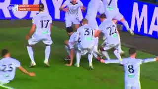 BEN CABANGO WINNING GOAL   SWANSEA CITY V CARDIFF CITY   SOUTH WALES DERBY