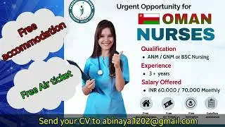 Urgent recruitment for》OMAN NURSES 》nursing job update explained in tamil/for ANM ,GNM ,BSC NURSING
